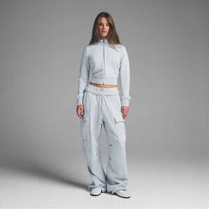 Skims Zen Blue boyfriend zip up